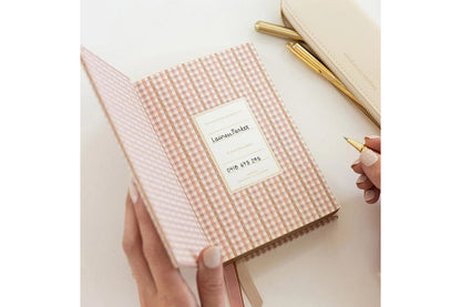 Bespoke Letterpress 2027 Day to Page Small Planner - Primrose Gingham Flywheel Stationery Tasmania