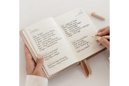 Bespoke Letterpress 2027 Day to Page Small Planner - Primrose Gingham Flywheel Stationery Tasmania