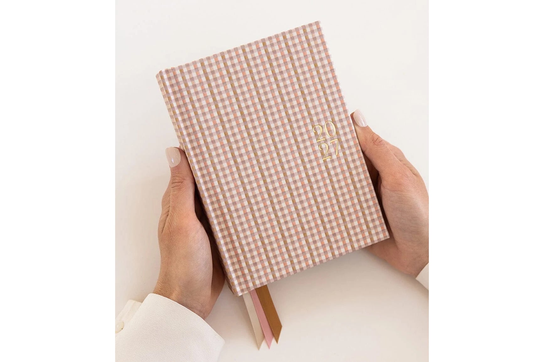 Bespoke Letterpress 2027 Day to Page Small Planner - Primrose Gingham Flywheel Stationery Tasmania