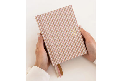 Bespoke Letterpress 2027 Day to Page Small Planner - Primrose Gingham Flywheel Stationery Tasmania