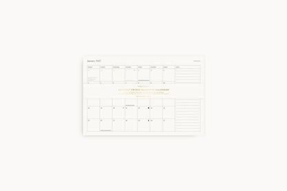 Bespoke Letterpress 2027 Monthly Fridge Magnetic Calendar Flywheel Stationery Tasmania