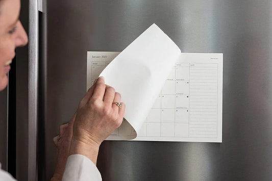 Bespoke Letterpress 2027 Monthly Fridge Magnetic Calendar Flywheel Stationery Tasmania