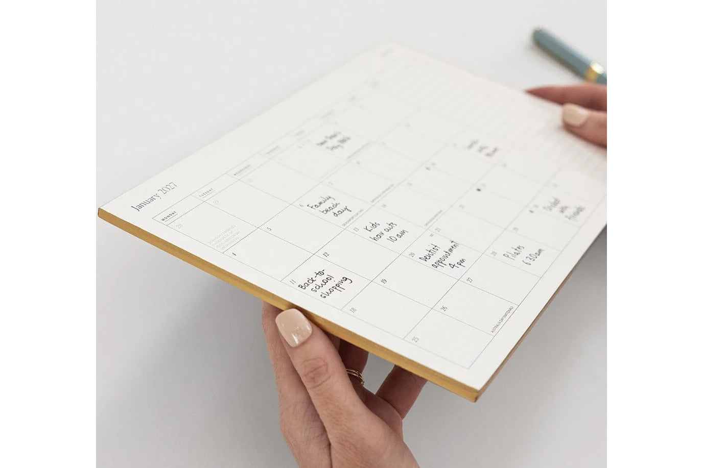 Bespoke Letterpress 2027 Monthly Fridge Magnetic Calendar Flywheel Stationery Tasmania