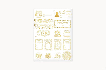 Bespoke Letterpress Stickers & Labels - Classic Christmas Flywheel Stationery Tasmania