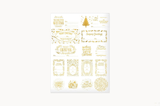 Bespoke Letterpress Stickers & Labels - Classic Christmas Flywheel Stationery Tasmania