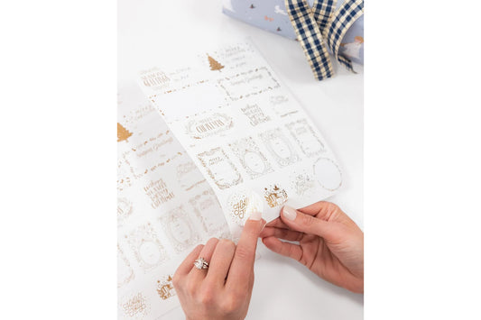 Bespoke Letterpress Stickers & Labels - Classic Christmas Flywheel Stationery Tasmania