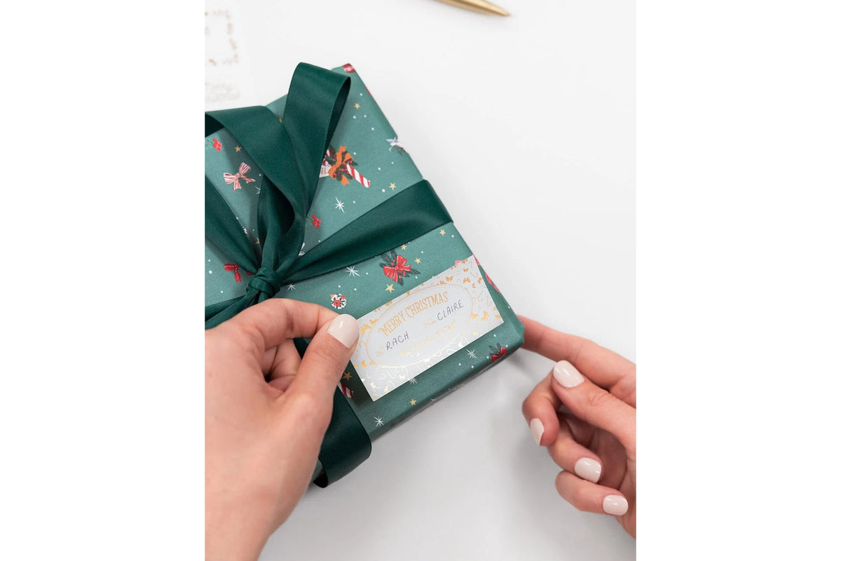 Bespoke Letterpress Stickers & Labels - Classic Christmas Flywheel Stationery Tasmania