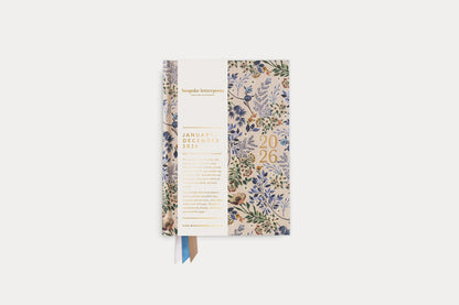 Bespoke Letterpress 2026 Daily Linen Bound Planner - Bluebuds | Flywheel | Stationery | Tasmania