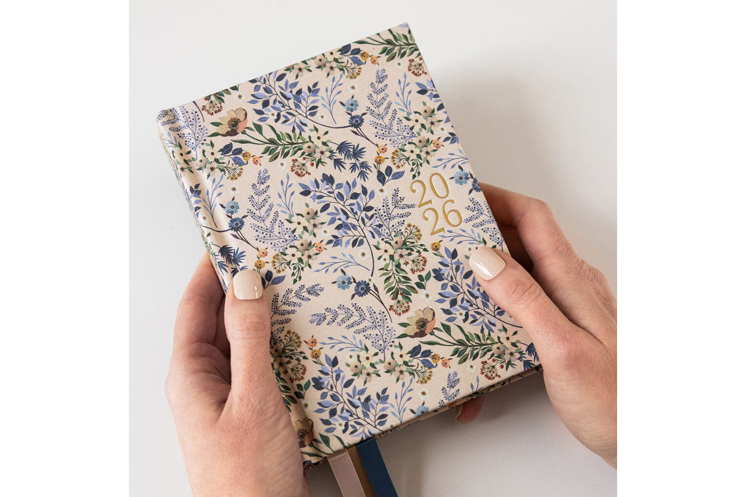 Bespoke Letterpress 2026 Daily Linen Bound Planner - Bluebuds | Flywheel | Stationery | Tasmania