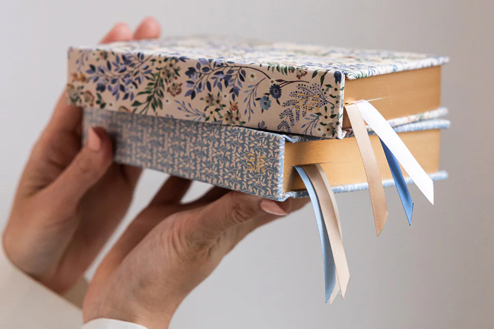 Bespoke Letterpress 2026 Daily Linen Bound Planner - Bluebuds | Flywheel | Stationery | Tasmania