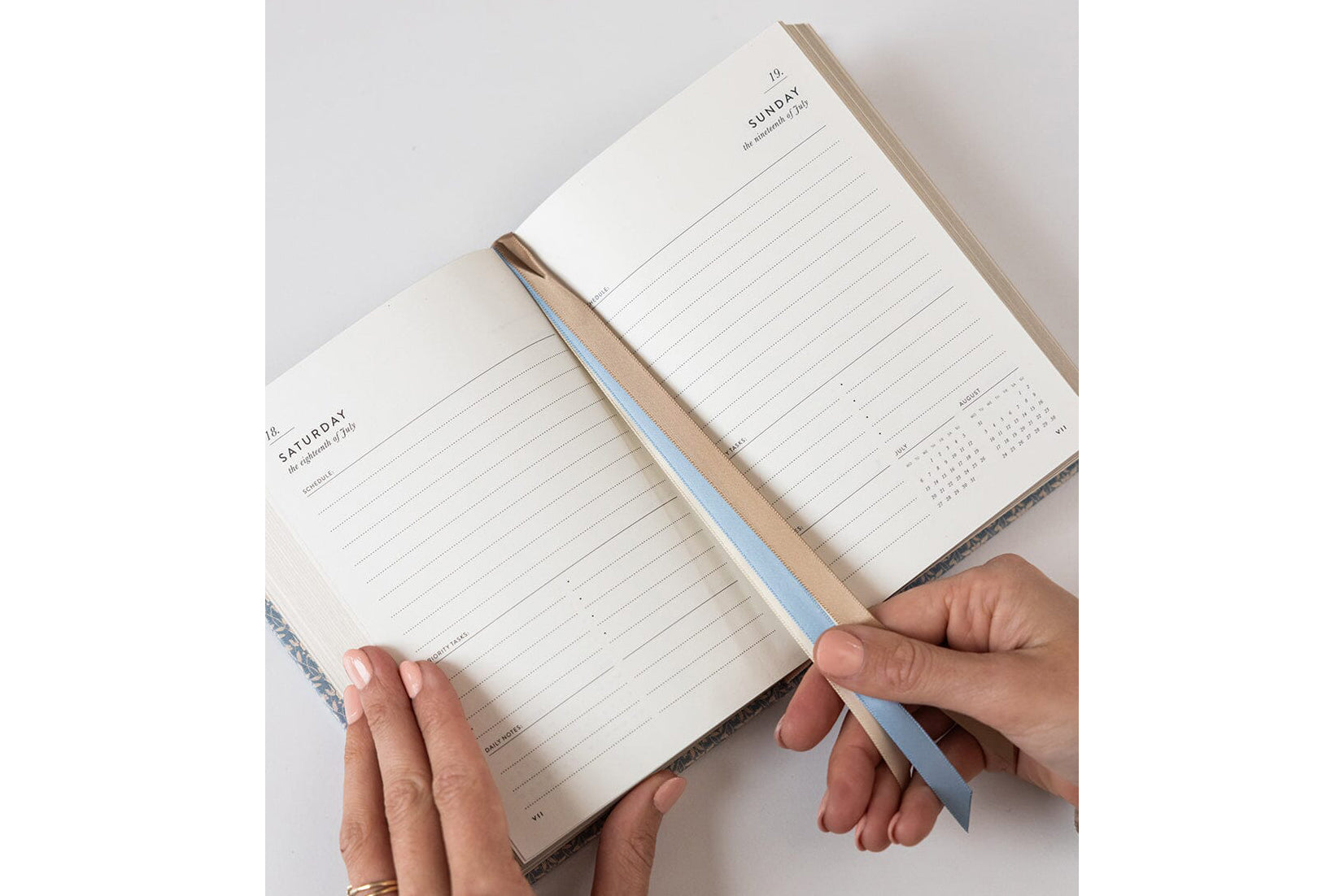 Bespoke Letterpress 2026 Daily Linen Bound Planner - Frost Bramble | Flywheel | Stationery | Tasmania