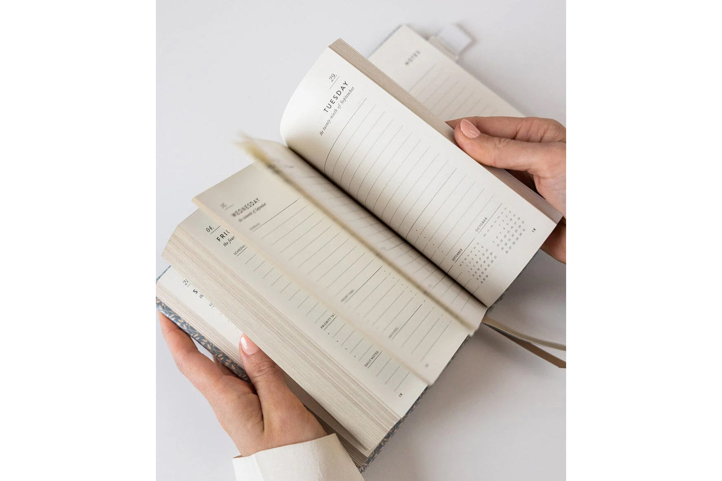 Bespoke Letterpress 2026 Daily Linen Bound Planner - Frost Bramble | Flywheel | Stationery | Tasmania