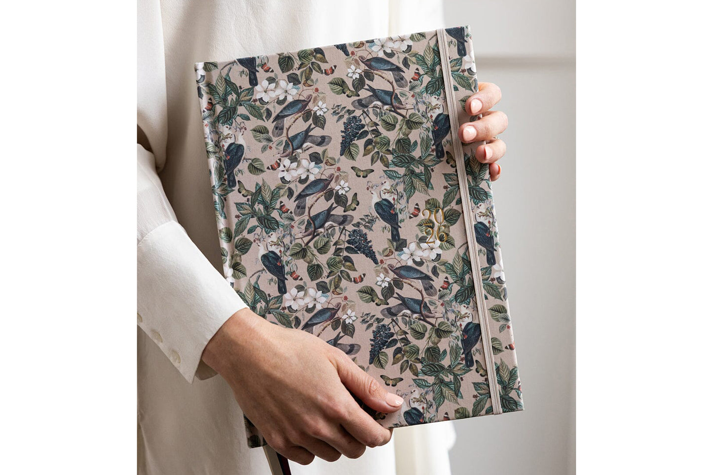 Bespoke Letterpress 2026 Desktop A4 Linen Bound Planner - Botanical Grove | Flywheel | Stationery | Tasmania