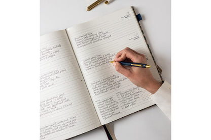 Bespoke Letterpress 2026 Desktop A4 Linen Bound Planner - Botanical Grove | Flywheel | Stationery | Tasmania