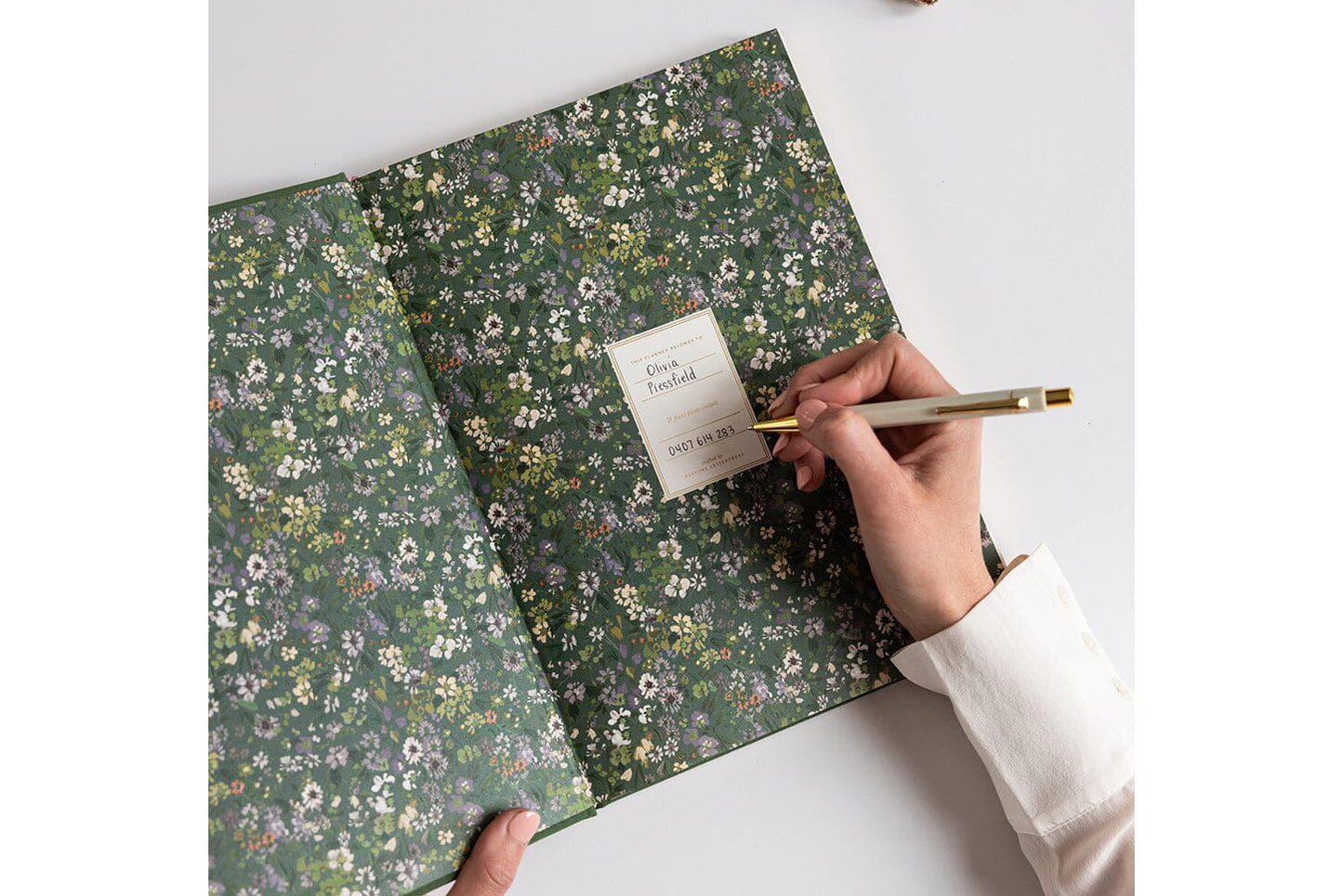 Bespoke Letterpress 2026 Desktop A4 Linen Bound Planner - Finch | Flywheel | Stationery | Tasmania