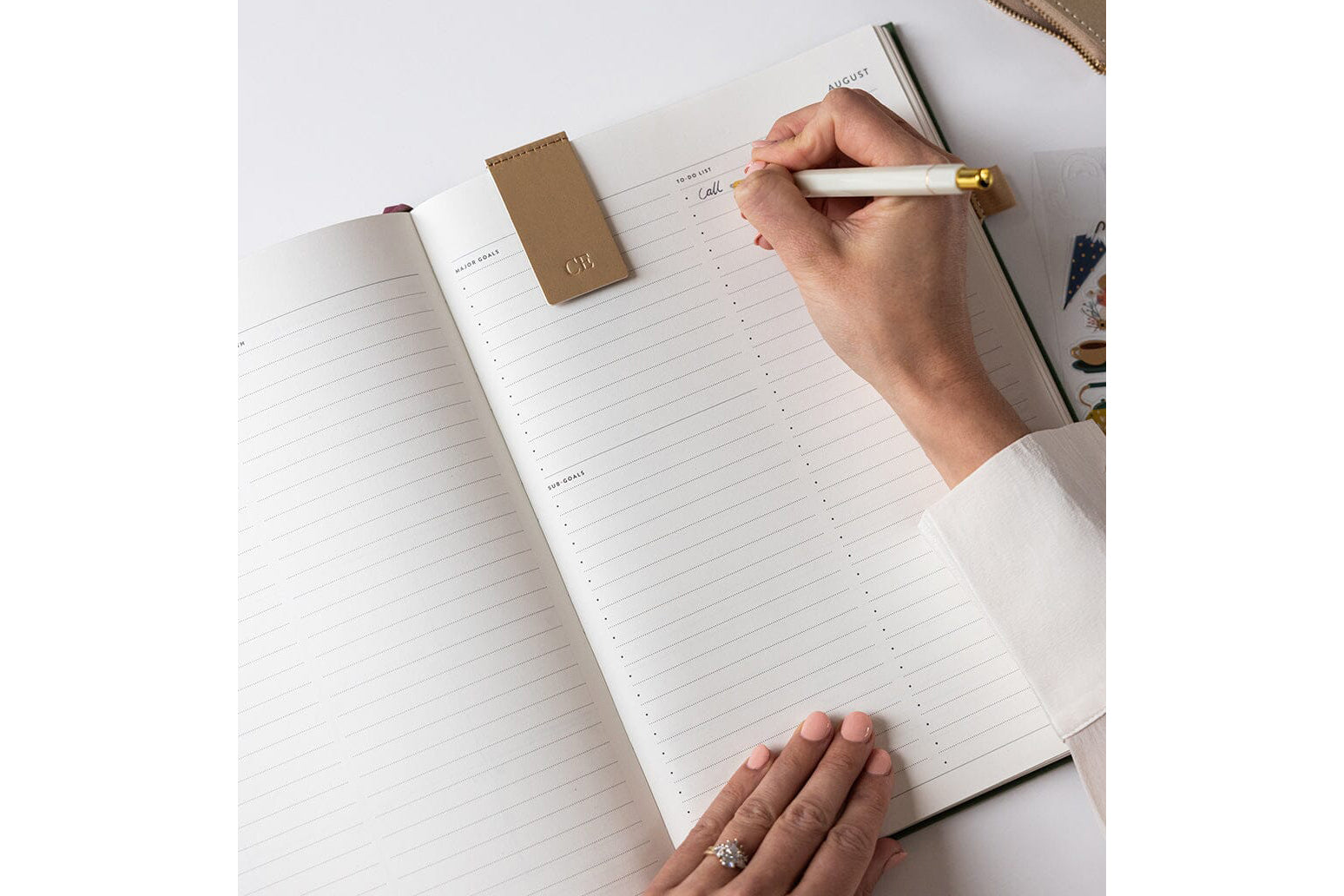 Bespoke Letterpress 2026 Desktop A4 Linen Bound Planner - Finch | Flywheel | Stationery | Tasmania