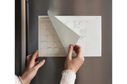 Bespoke Letterpress 2026 Monthly Fridge Magnetic Calendar | Flywheel | Stationery | Tasmania