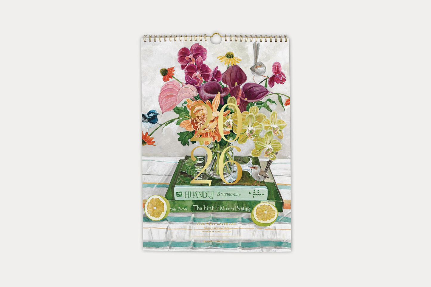 Bespoke Letterpress 2026 Wall Calendar | Flywheel | Stationery | Tasmania