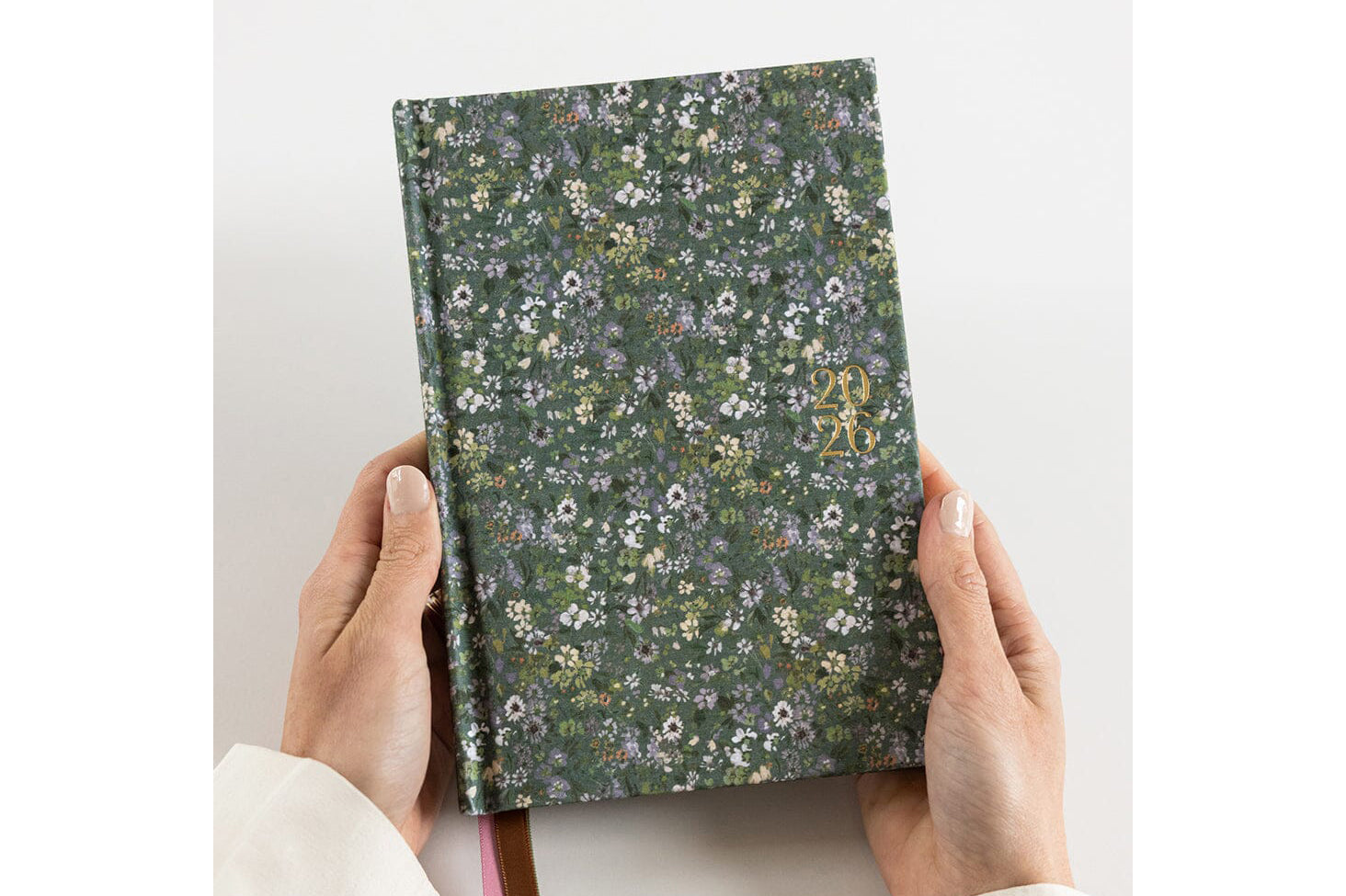 Bespoke Letterpress 2026 Petite Linen Bound Planner - Summer Perennials | Flywheel | Stationery | Tasmania