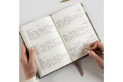 Bespoke Letterpress 2026 Petite Linen Bound Planner - Summer Perennials | Flywheel | Stationery | Tasmania