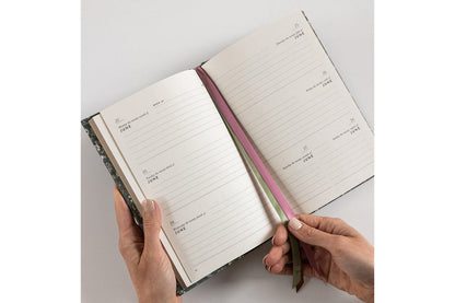 Bespoke Letterpress 2026 Petite Linen Bound Planner - Summer Perennials | Flywheel | Stationery | Tasmania