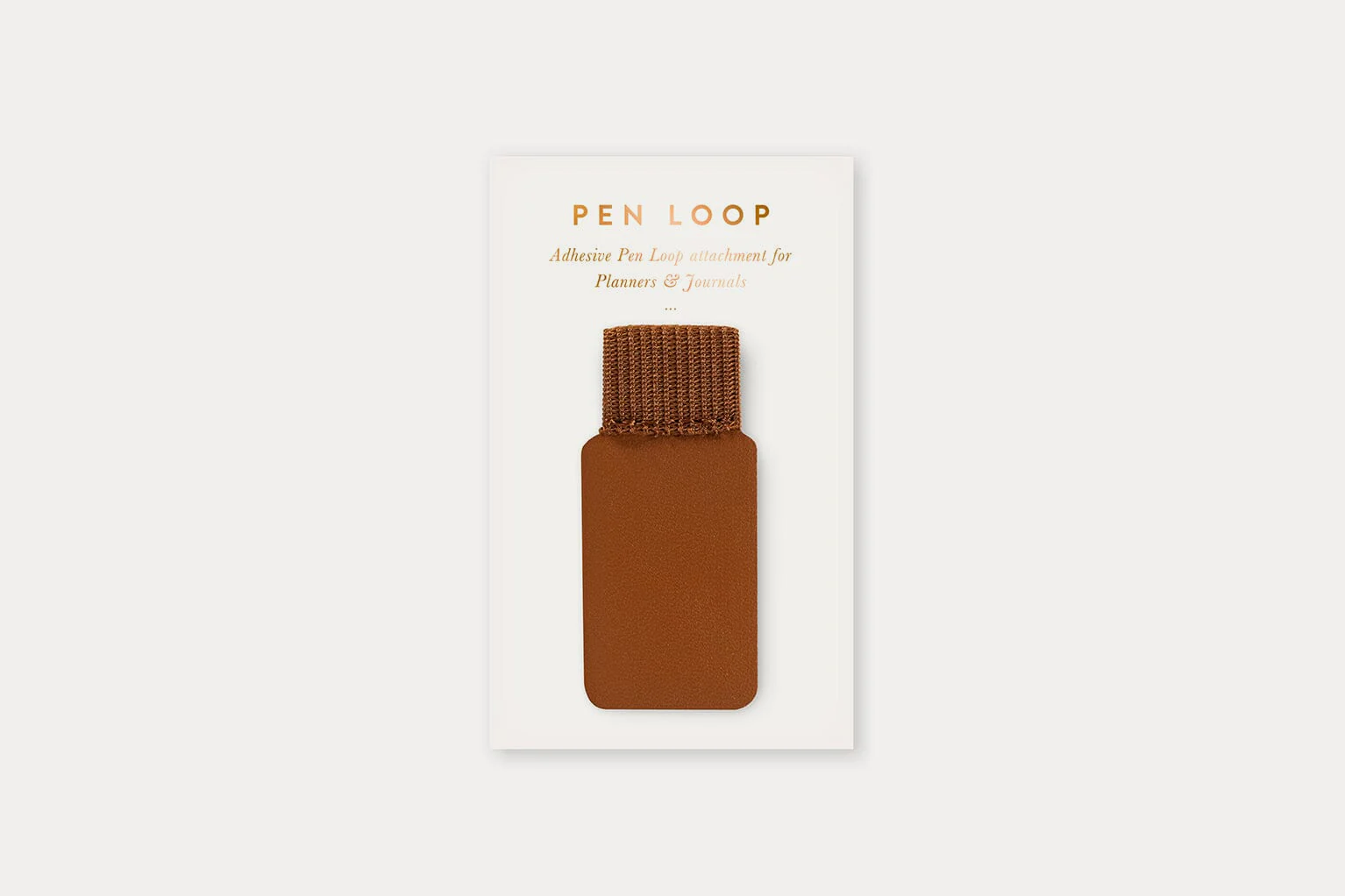 Bespoke Letterpress Adhesive Pen Loop - Espresso | Flywheel | Stationery | Tasmania