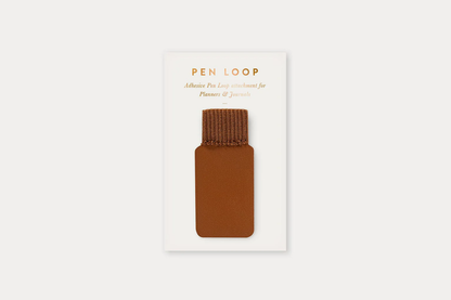 Bespoke Letterpress Adhesive Pen Loop - Espresso | Flywheel | Stationery | Tasmania