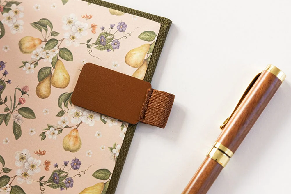 Bespoke Letterpress Adhesive Pen Loop - Espresso | Flywheel | Stationery | Tasmania