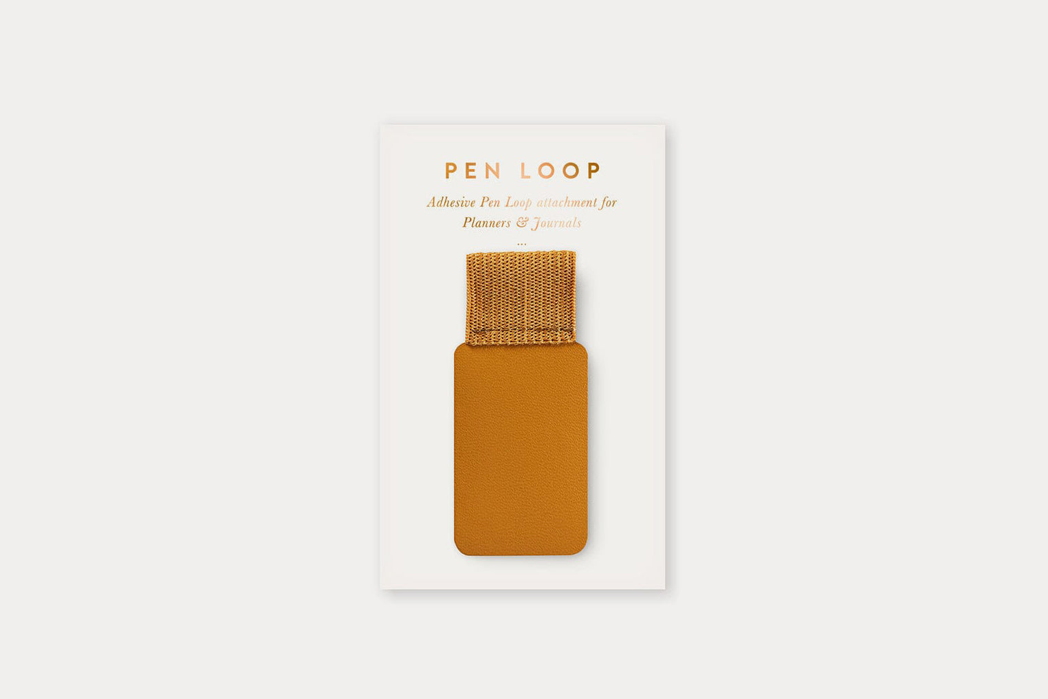 Bespoke Letterpress Adhesive Pen Loop - Mustard | Flywheel | Stationery | Tasmania