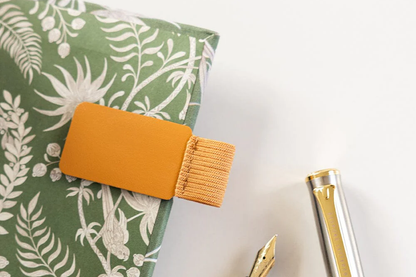 Bespoke Letterpress Adhesive Pen Loop - Mustard | Flywheel | Stationery | Tasmania