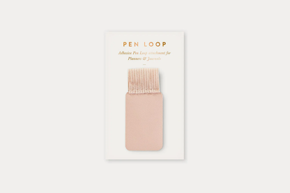 Bespoke Letterpress Adhesive Pen Loop - Pale Pink | Flywheel | Stationery | Tasmania