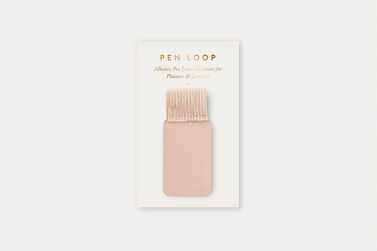 Bespoke Letterpress Adhesive Pen Loop - Pale Pink | Flywheel | Stationery | Tasmania