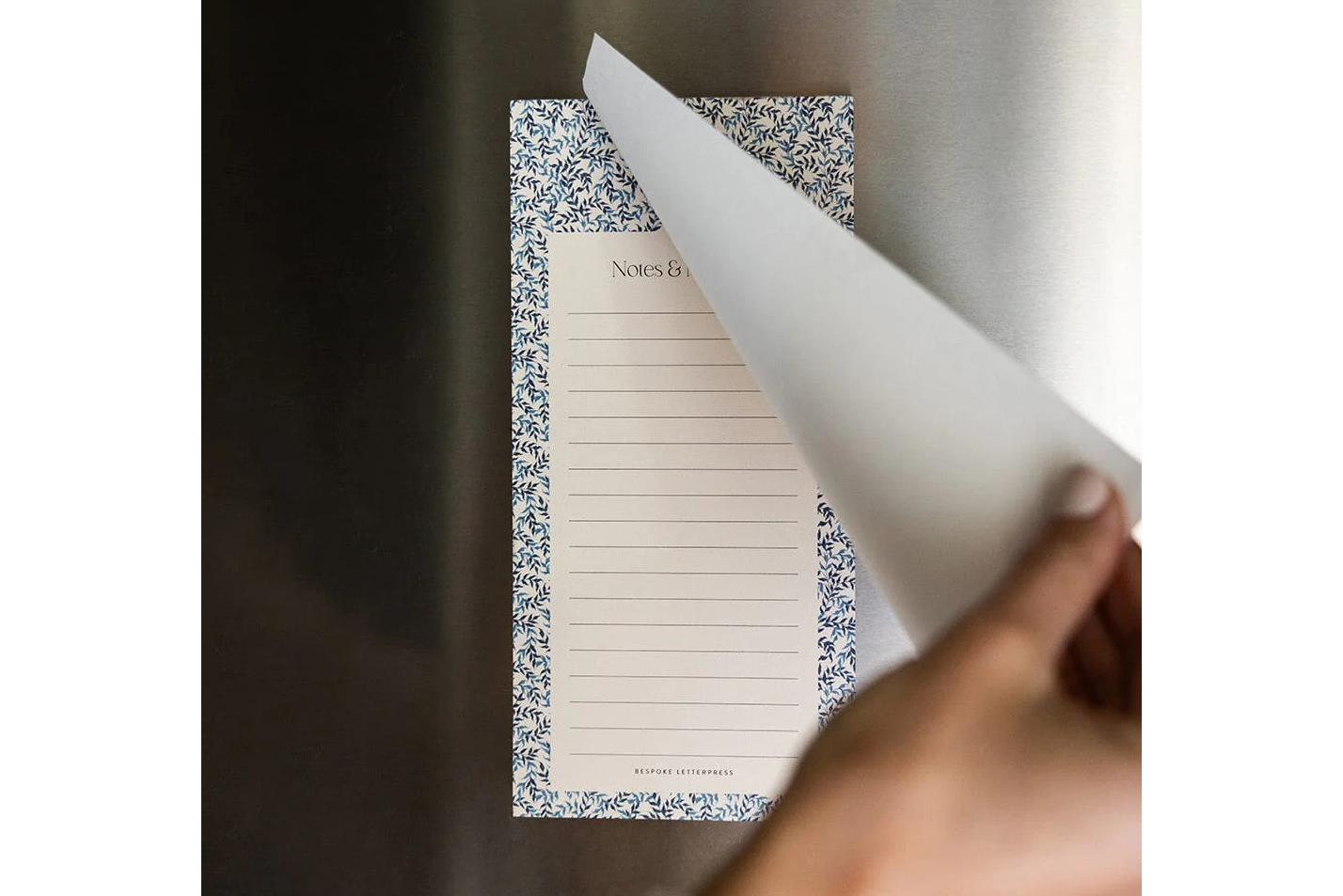 Bespoke Letterpress DL Notepad - Bluebloom Ivy Notes & Memos List | Flywheel | Stationery | Tasmania