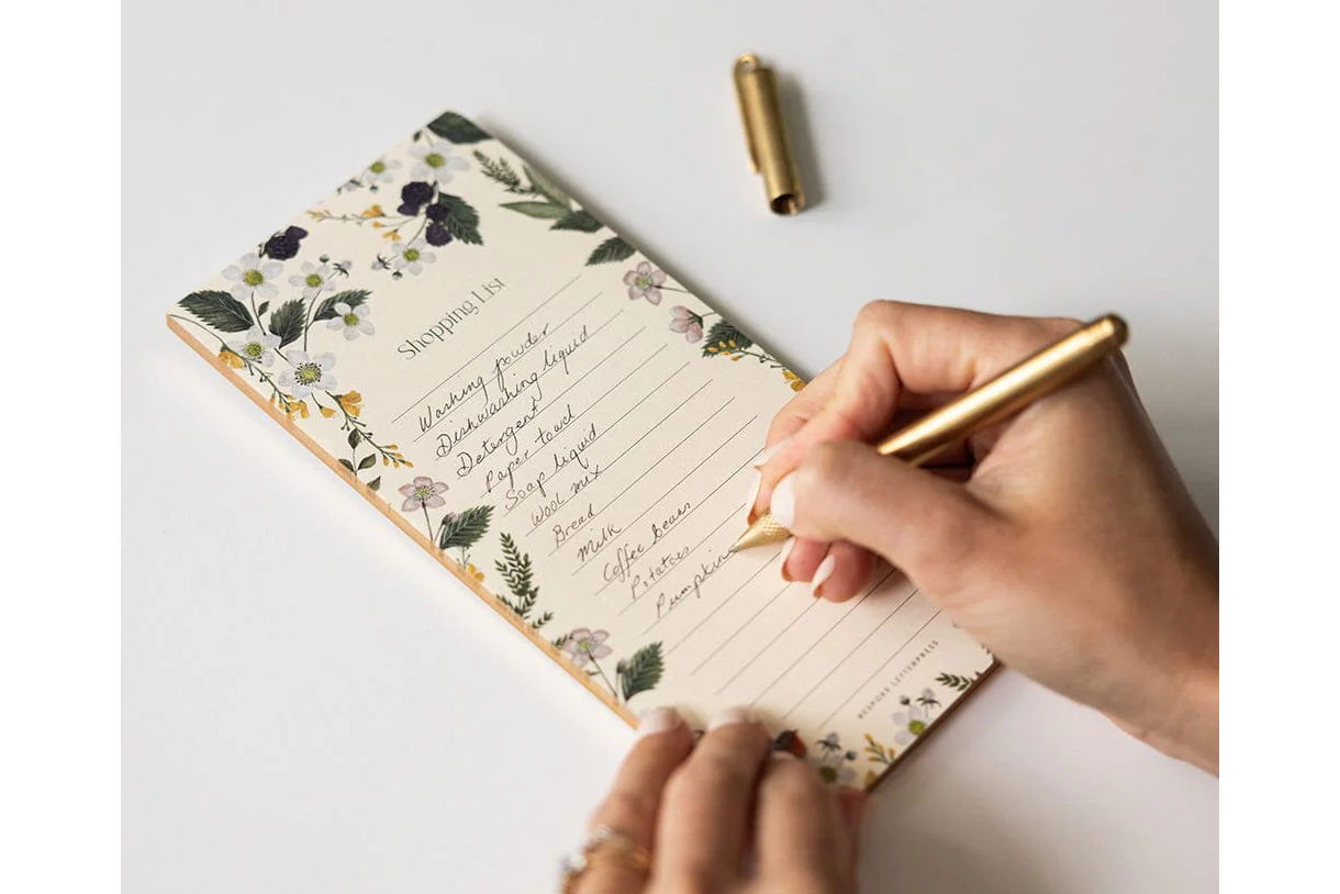 Bespoke Letterpress DL Notepad - Cockatoo Shopping List | Flywheel | Stationery | Tasmania