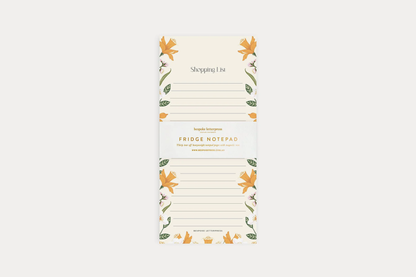 Bespoke Letterpress DL Notepad - Daffodil Shopping List | Flywheel | Stationery | Tasmania