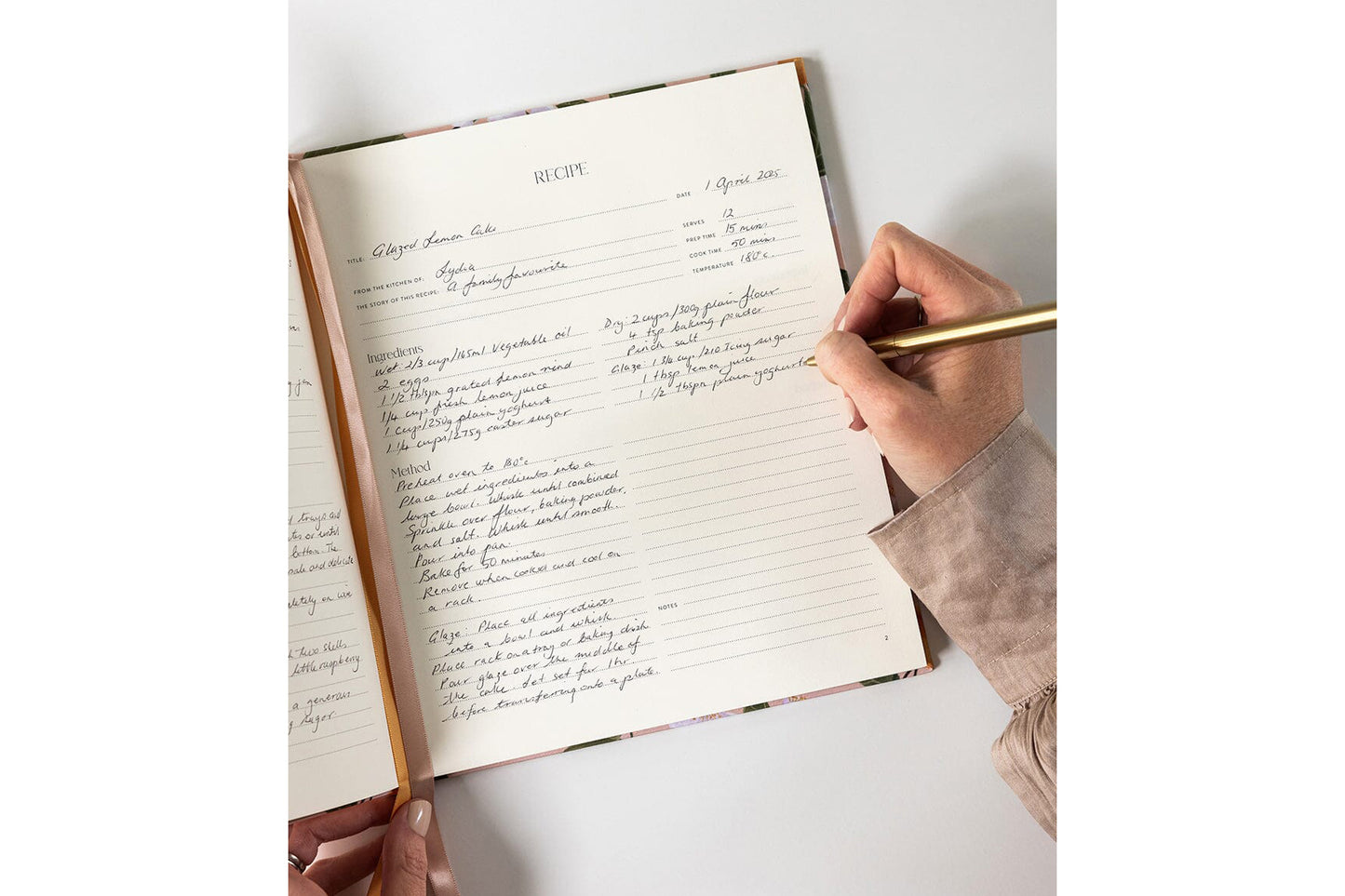 Bespoke Letterpress Heirloom Recipe Book Journal - Peaches | Flywheel | Stationery | Tasmania