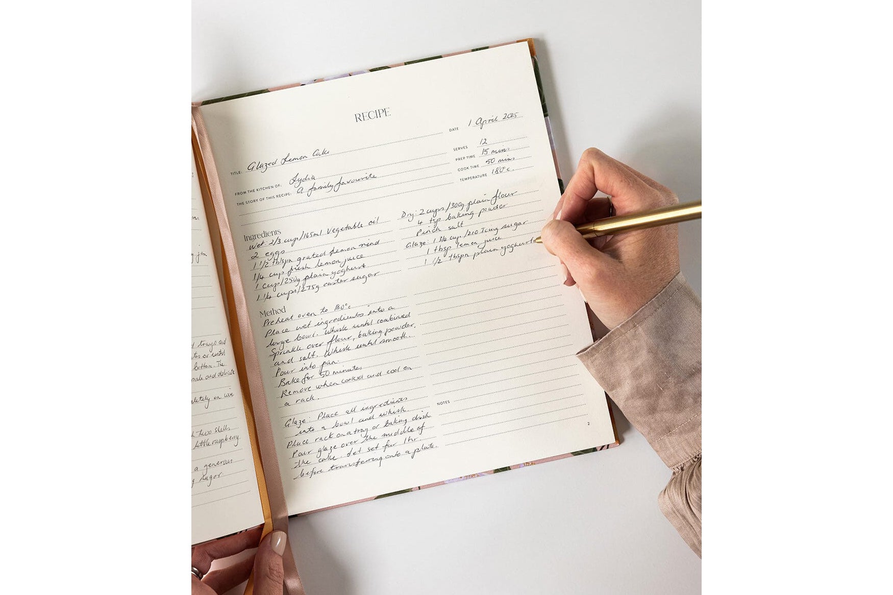 Bespoke Letterpress Heirloom Recipe Book Journal - Peaches | Flywheel | Stationery | Tasmania