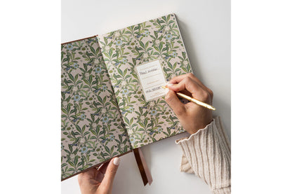 Bespoke Letterpress Lined Linen Journal - Mocha | Flywheel | Stationery | Tasmania