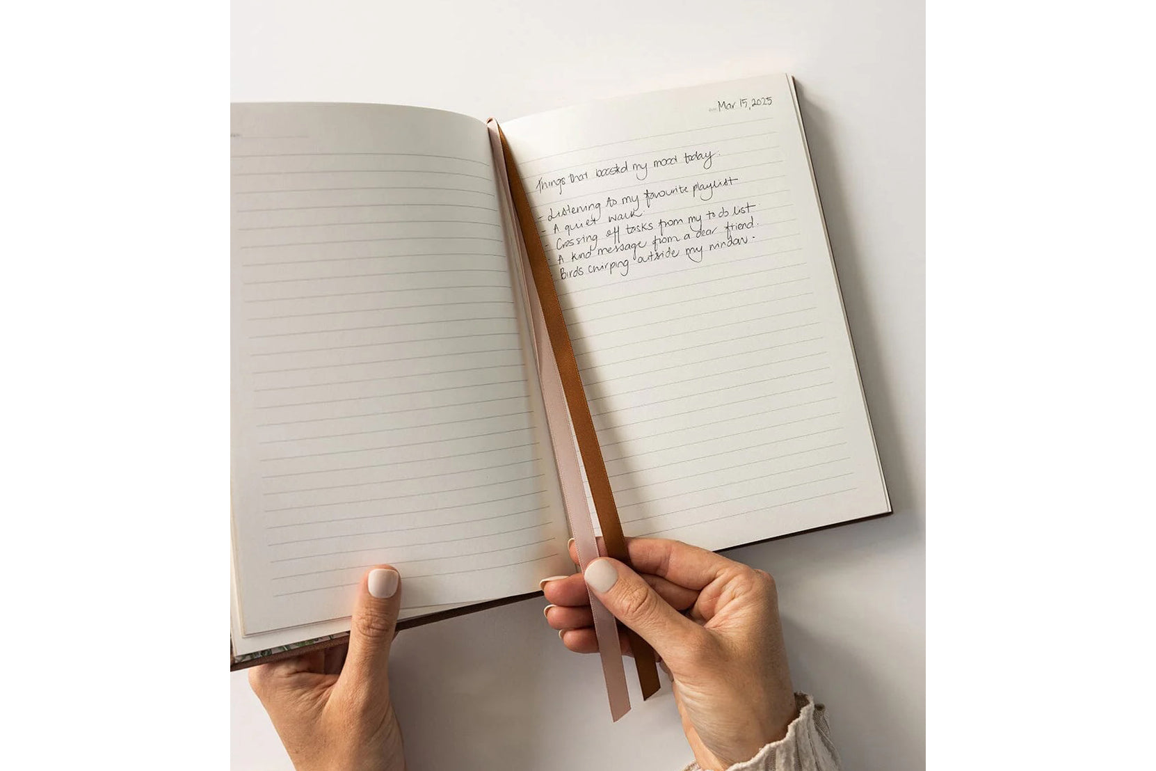 Bespoke Letterpress Lined Linen Journal - Mocha | Flywheel | Stationery | Tasmania