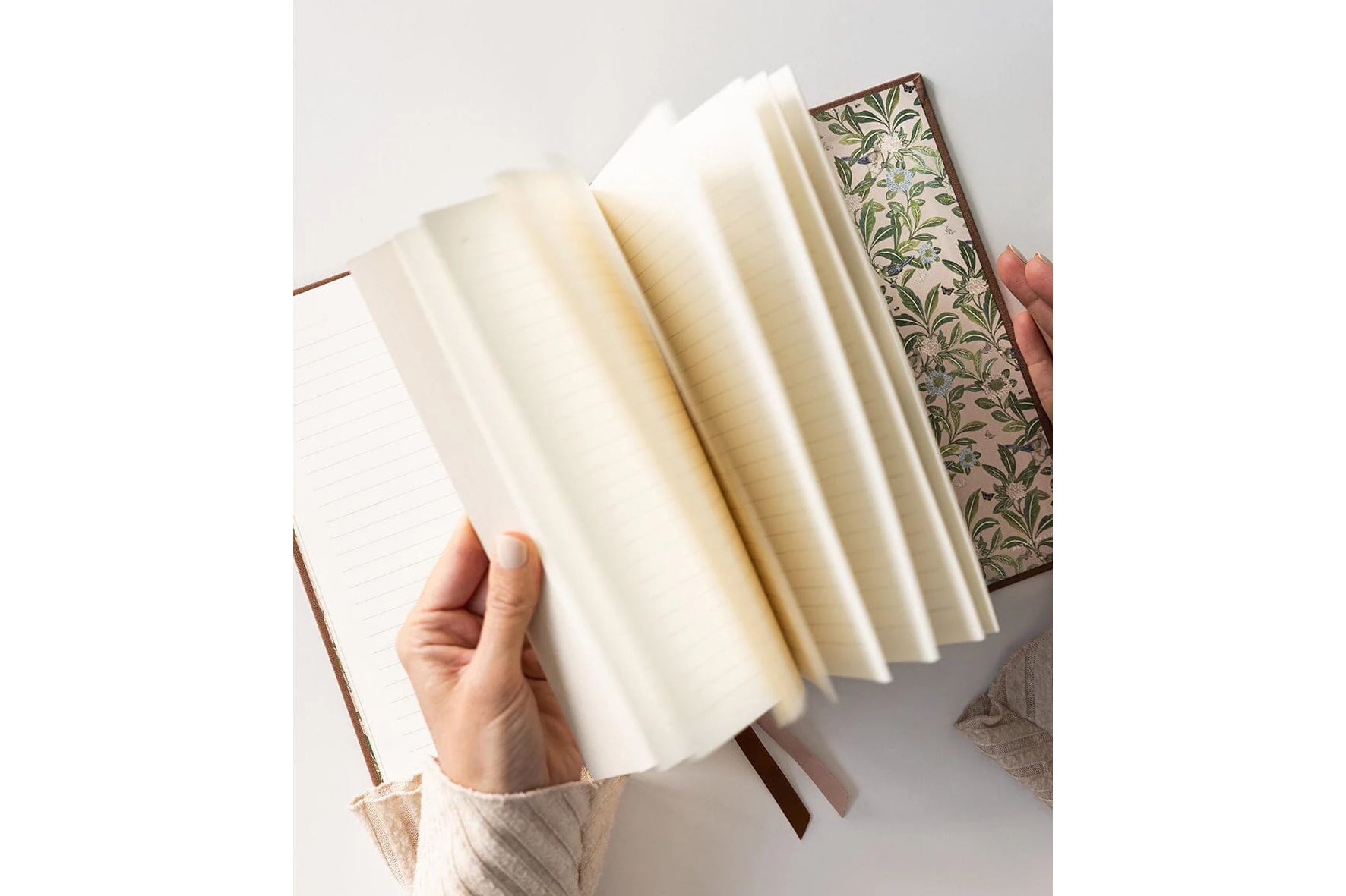 Bespoke Letterpress Lined Linen Journal - Mocha | Flywheel | Stationery | Tasmania