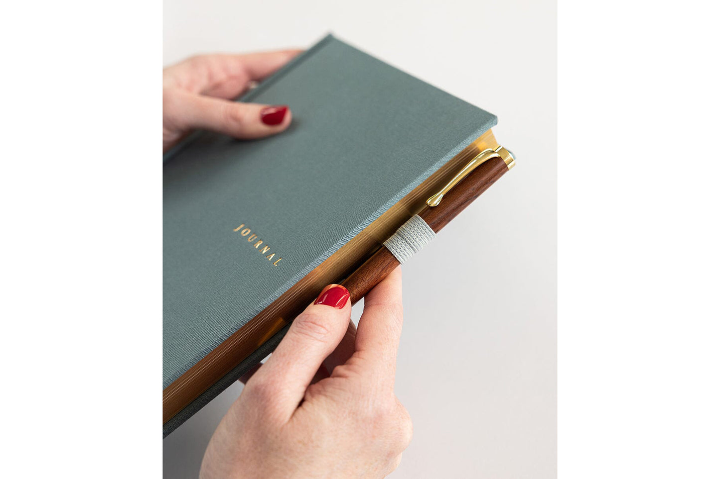 Bespoke Letterpress Lined Linen Journal - Seaglass | Flywheel | Stationery | Tasmania