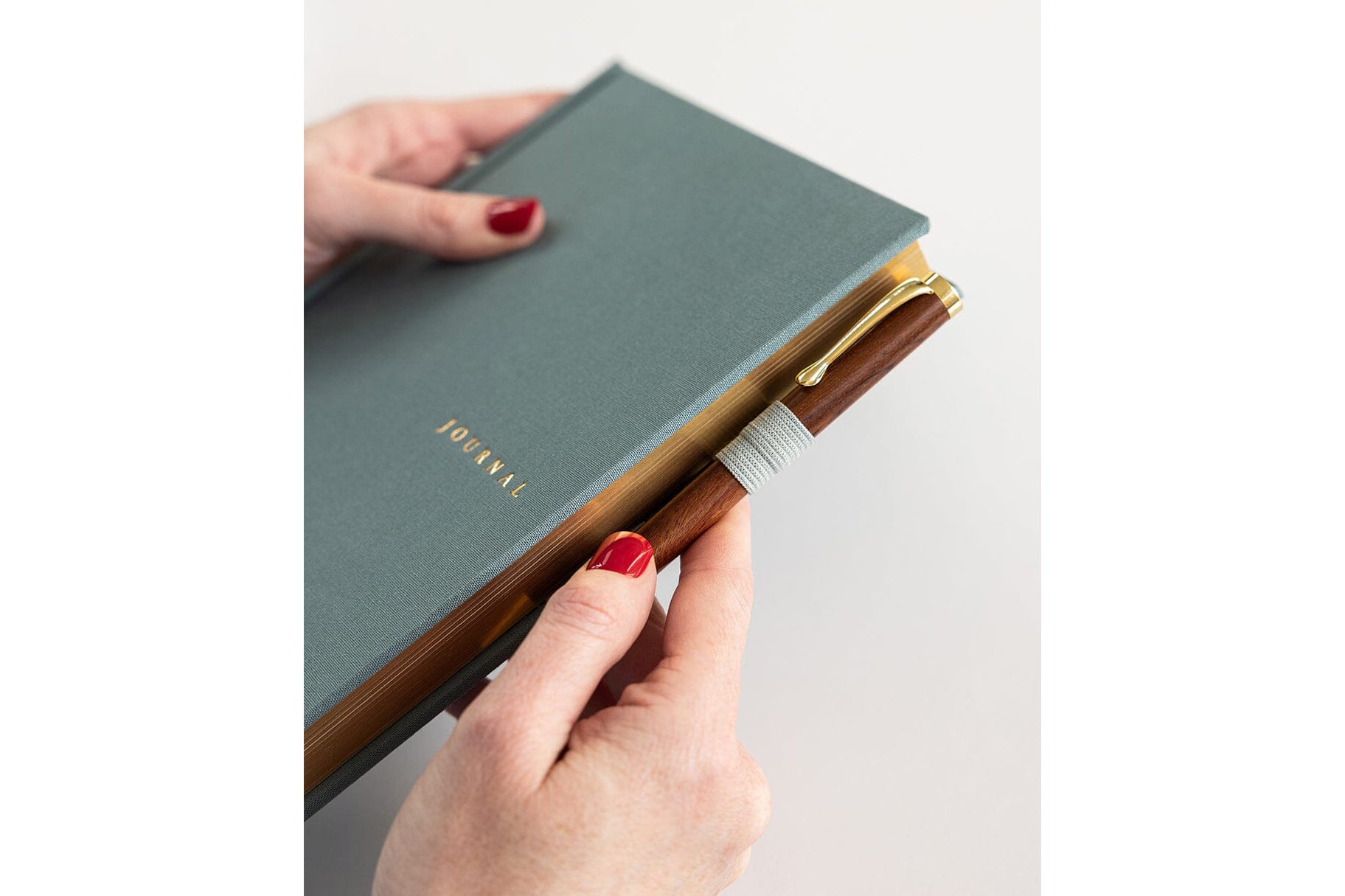 Bespoke Letterpress Lined Linen Journal - Seaglass | Flywheel | Stationery | Tasmania