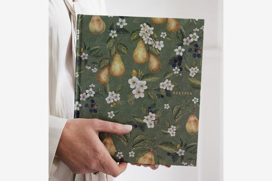 Bespoke Letterpress Heirloom Recipe Book Journal - Pears | Flywheel | Stationery | Tasmania