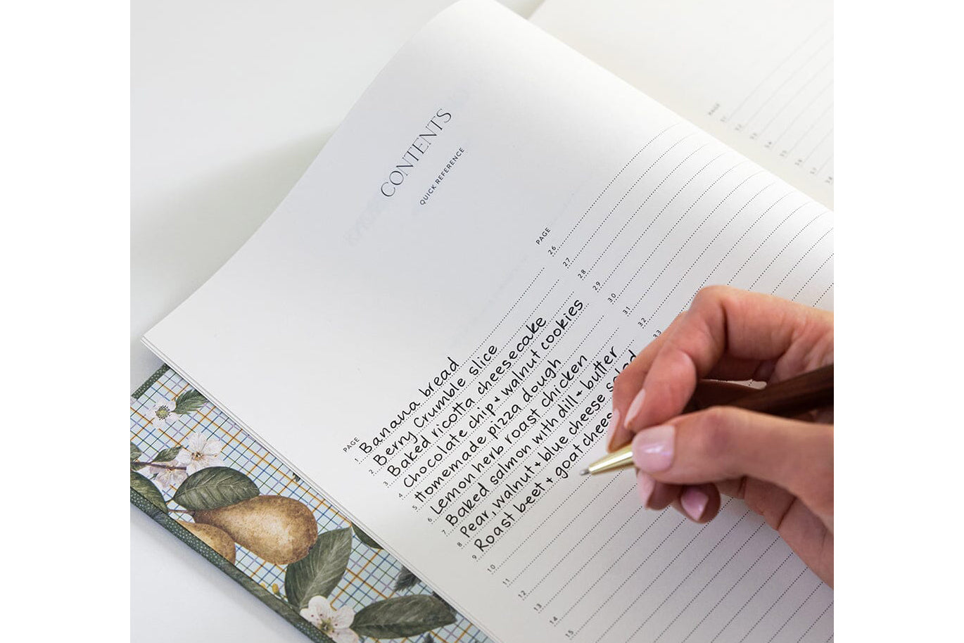 Bespoke Letterpress Heirloom Recipe Book Journal - Pears | Flywheel | Stationery | Tasmania