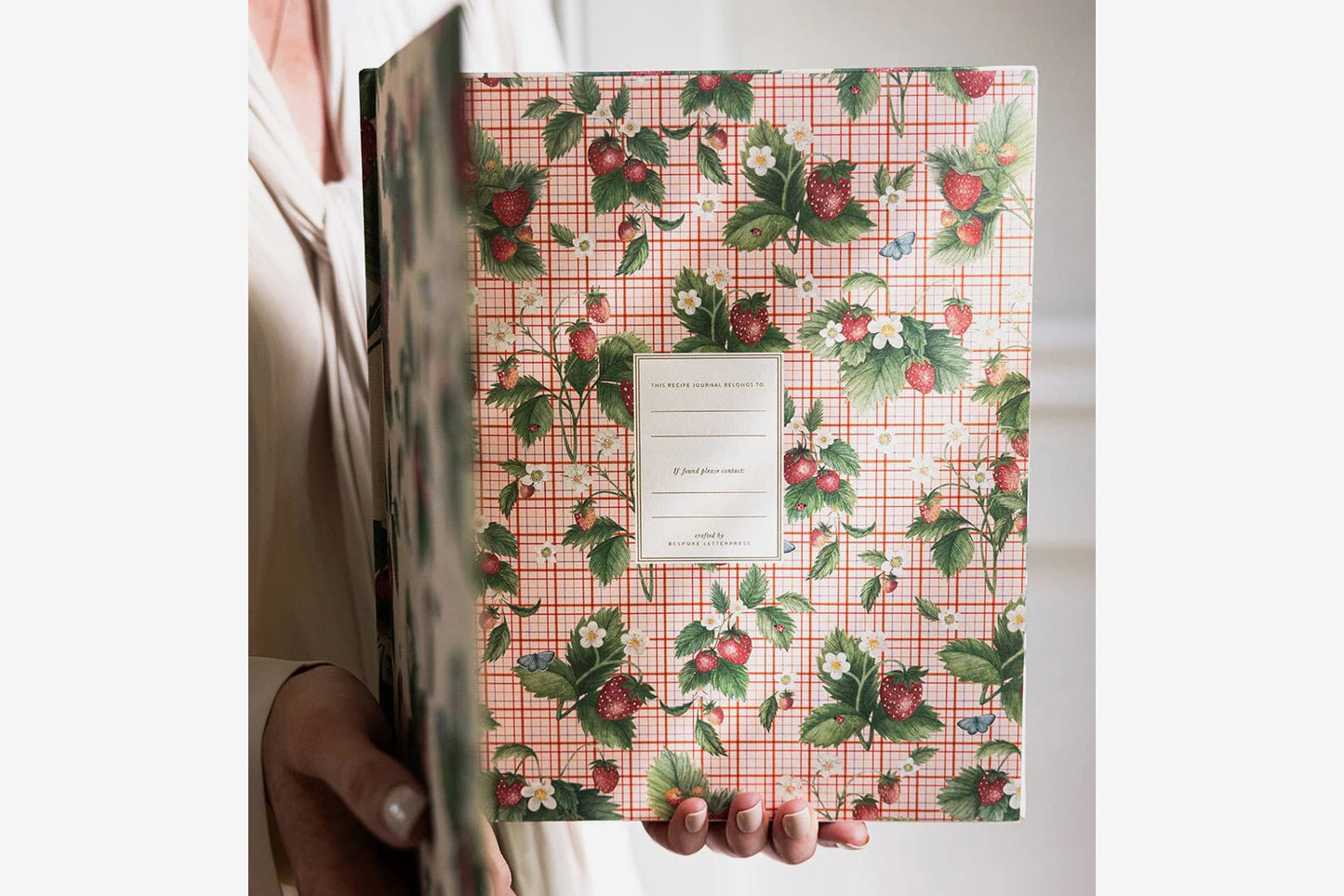 Bespoke Letterpress Heirloom Recipe Book Journal - Strawberries | Flywheel | Stationery | Tasmania