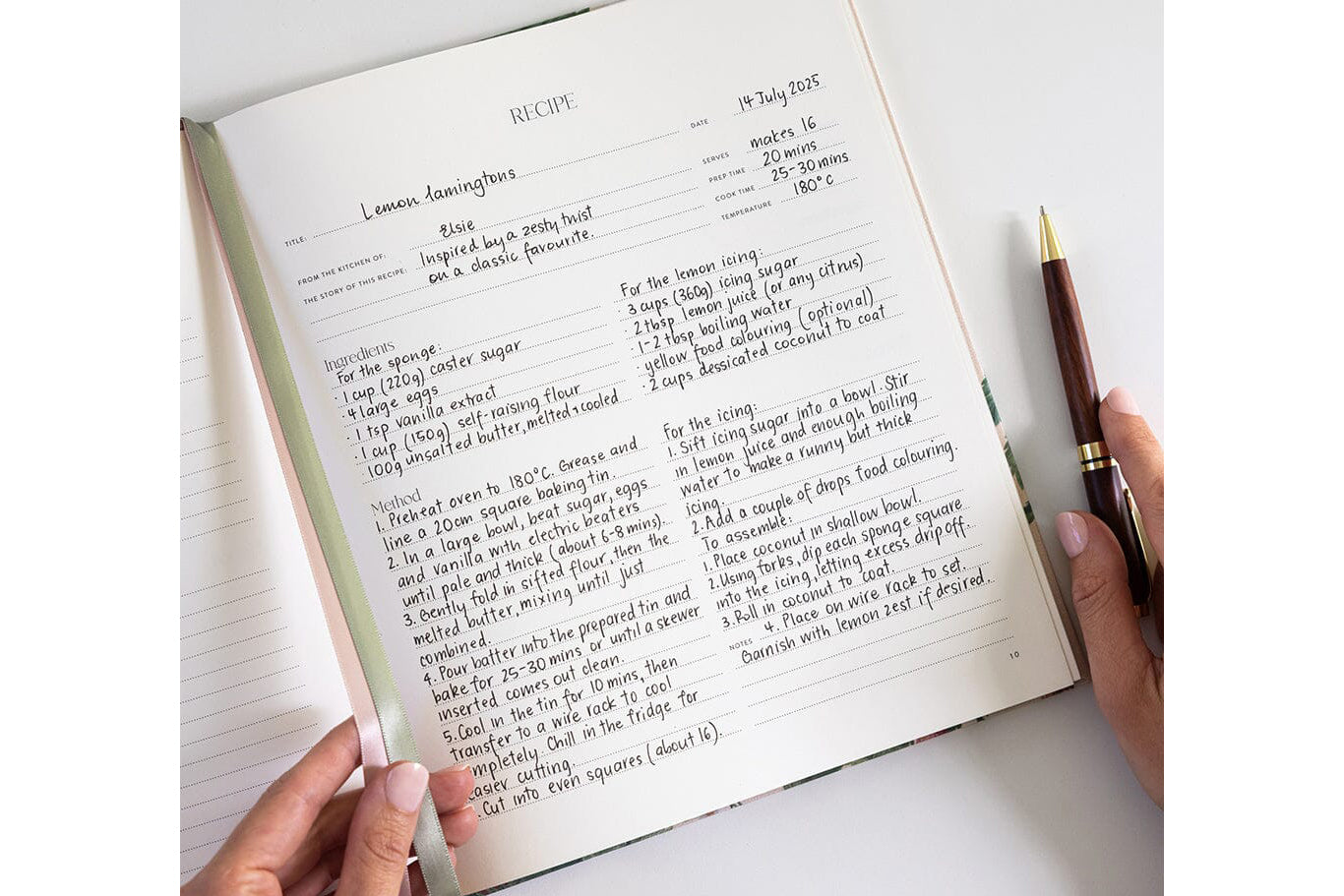Bespoke Letterpress Heirloom Recipe Book Journal - Strawberries | Flywheel | Stationery | Tasmania