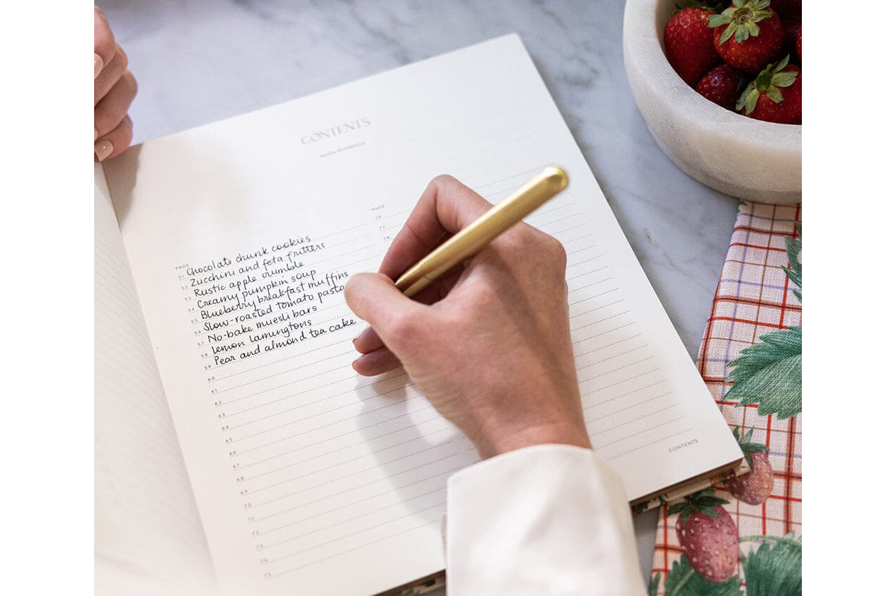 Bespoke Letterpress Heirloom Recipe Book Journal - Strawberries | Flywheel | Stationery | Tasmania