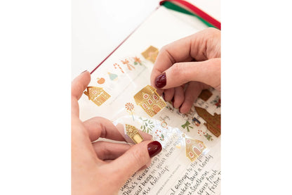 Bespoke Letterpress Sticker Collection - Gingerbread Houses Flywheel Stationery Tasmania