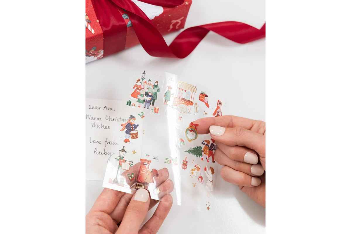 Bespoke Letterpress Sticker Collection - Christmas Joy Flywheel Stationery Tasmania