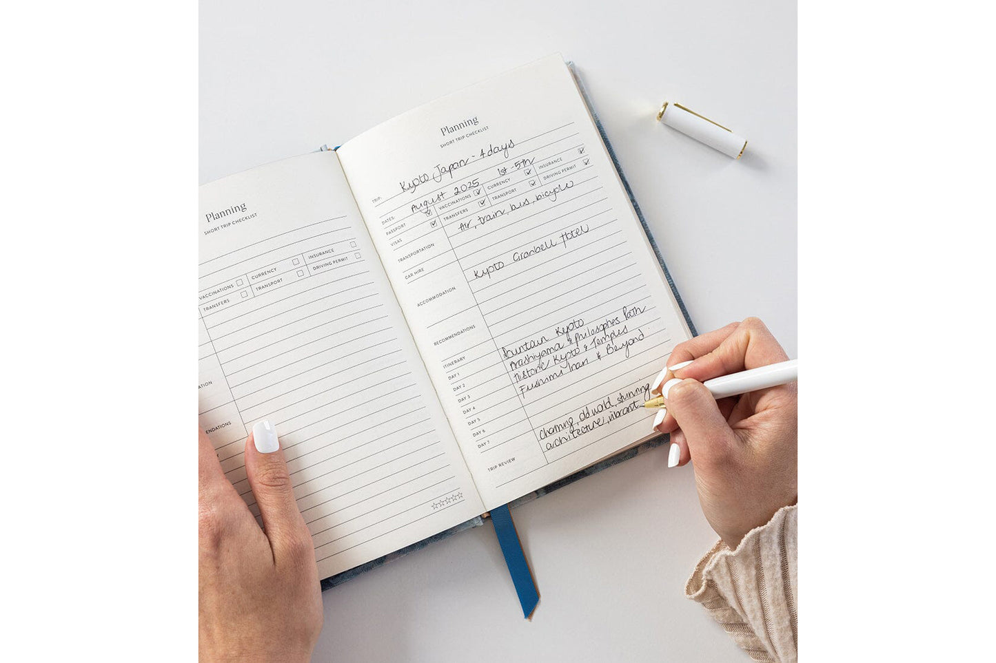 Bespoke Letterpress Travel Planner Journal Flywheel Stationery Tasmania